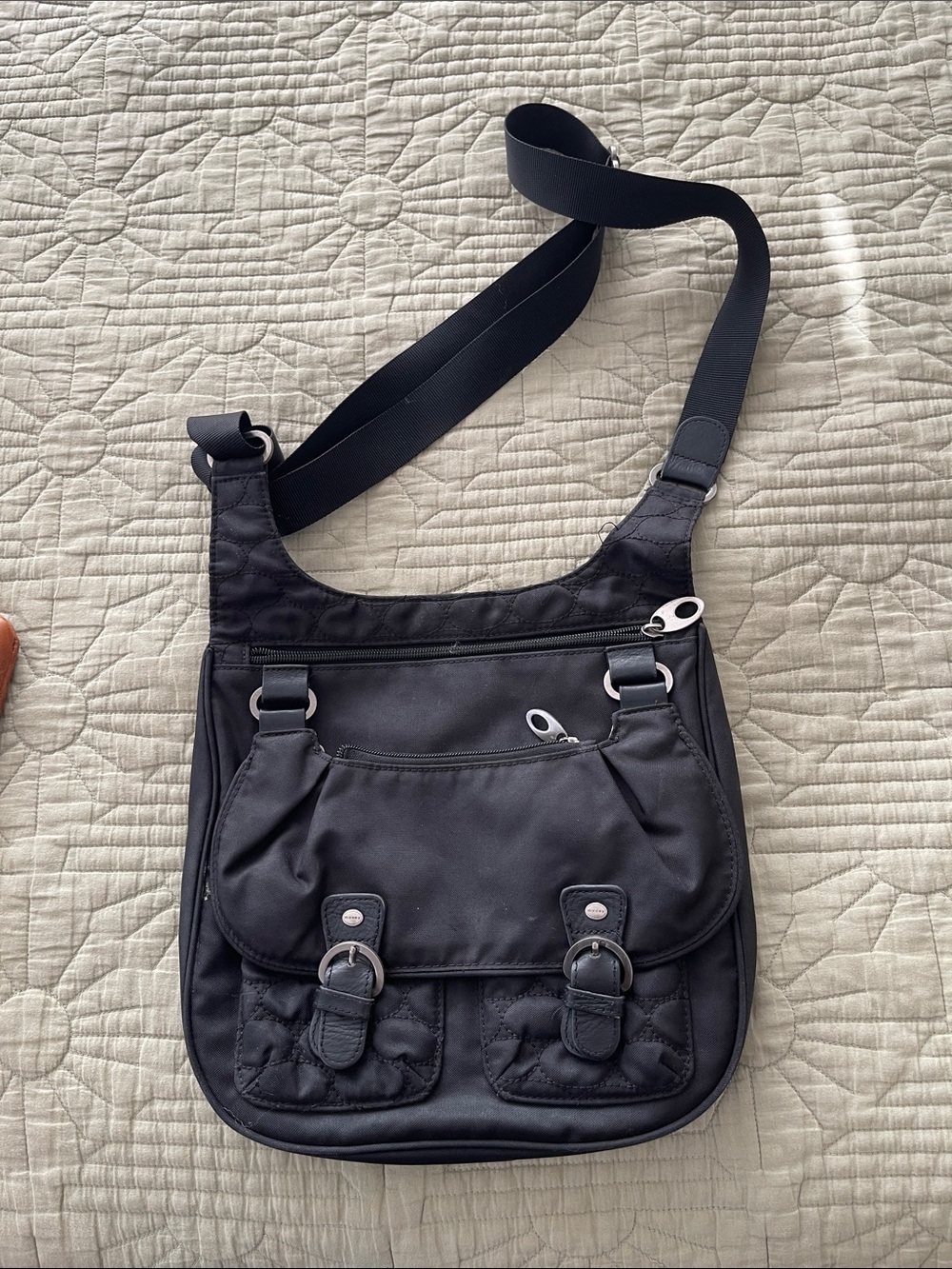 Black Crossbody Messenger Bag - mosey